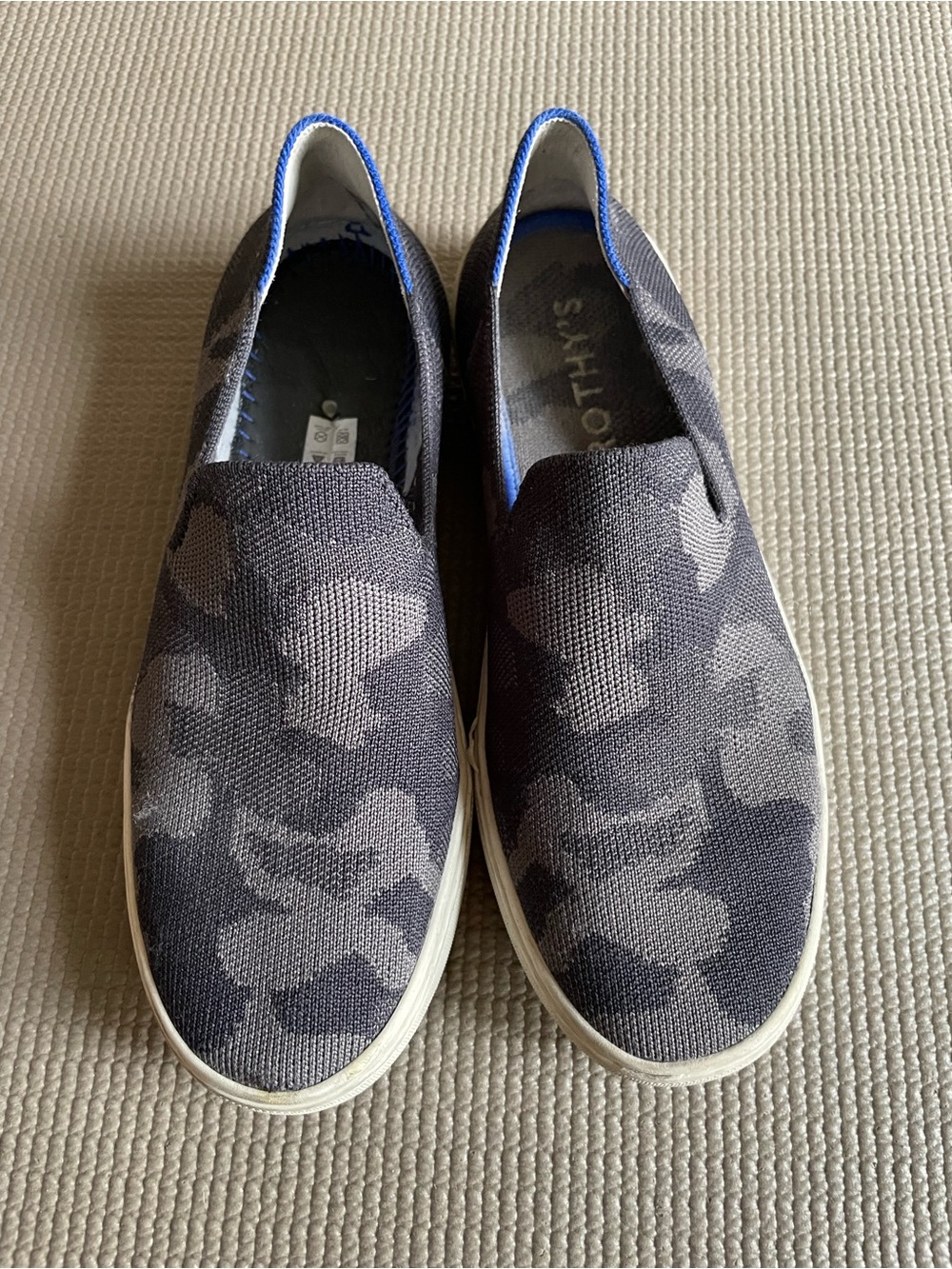 Rothy’s Slip-On Sneaker Camo Gray Women’s Size 8